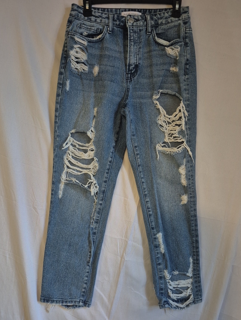 Flying Monkey Light Blue Distressed Boyfriend Jeans